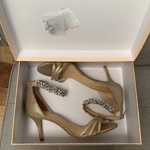 Badgley Mischka jeweled heels